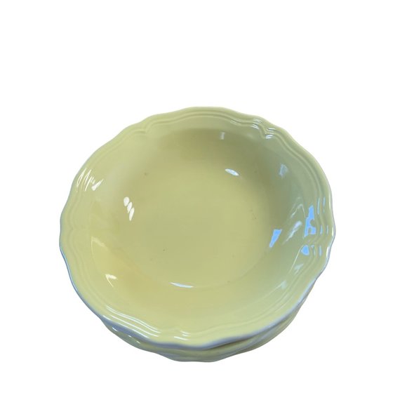 Buttercup Federalist Ironstone 4239 Yellow Cereal coupe Bowl Set of 6 - Picture 3 of 4